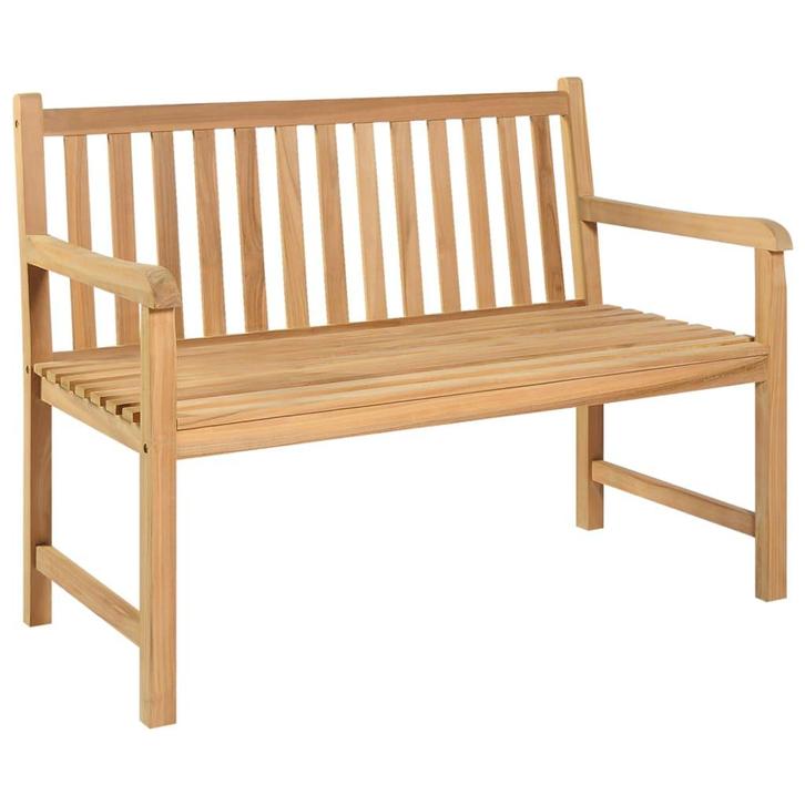vidaXL Tuinbank 114 cm massief teakhout, Tuin en Terras, Tuinsets en Loungesets, Nieuw, Verzenden