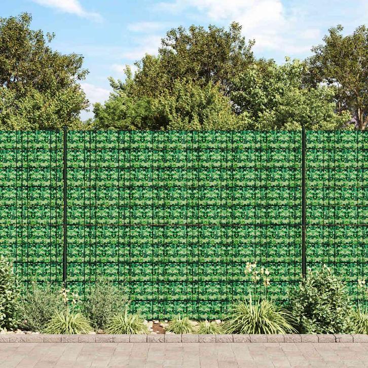 vidaXL Tuinschermen 4 st 35x0,19 m PVC groen, Tuin en Terras, Tuinhekken en Hekwerk, Nieuw, Verzenden