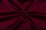 Satijn stof bordeaux rood - Polyester stof 50m op rol, Ophalen of Verzenden