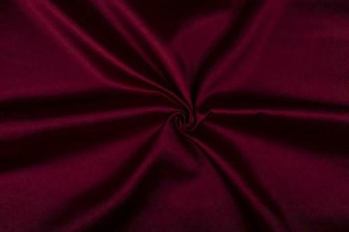 Satijn stof bordeaux rood - Polyester stof 50m op rol, Hobby en Vrije tijd, Stoffen en Lappen, 120 cm of meer, 200 cm of meer