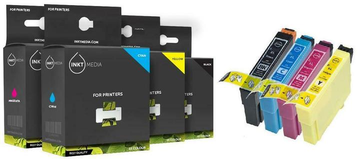Epson T0551 tot T0554 SET inktcartridges inktmedia huismerk, Computers en Software, Printers, Verzenden