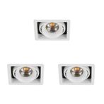 Spots inbouw Inbouwspot Bjorn 1 wit set 3 stuks, Huis en Inrichting, Verzenden, Nieuw