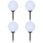 vidaXL Tuinpadlampen 4 st met grondpin LED 30 cm, Verzenden, Nieuw