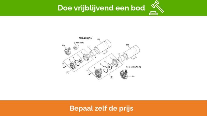 Bieden: Iwaki MD0655 - MD-40RZ5M pump housing, Watersport en Boten, Bootonderdelen, Ophalen of Verzenden