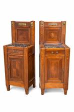 Table de chevet - Bois, Bronze, Marbre - Table de chevet