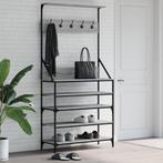 vidaXL Kledingrek met schoenenrek 90x34x184 cm grijs sonoma, Huis en Inrichting, Kasten | Kleerkasten, Verzenden, Nieuw