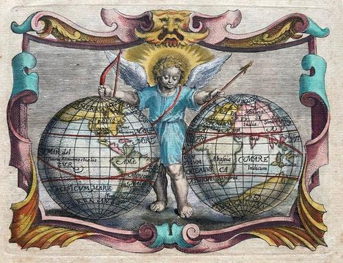 Wereld - Monde; C. Galle, Plantijn - Unus non sufficit orbis, Boeken, Atlassen en Landkaarten