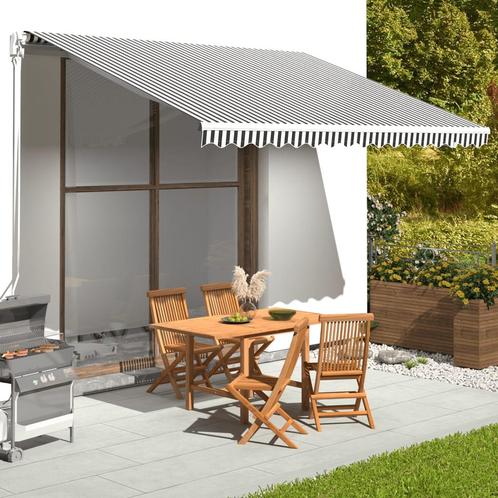 vidaXL Vervangingsdoek voor luifel 4x3 m antracietkleurig en, Tuin en Terras, Zonneschermen, Nieuw, Verzenden