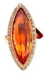 Crivelli - Ring - 18 karaat Geel goud Quartz - Diamant, Nieuw