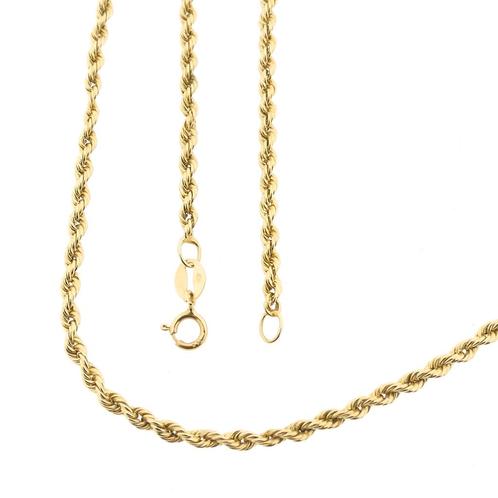 Gouden gedraaide schakel ketting | 43,5 cm (gouden ketting), Handtassen en Accessoires, Kettingen, Overige kleuren, Gebruikt, Goud