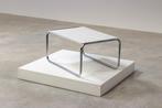 Salontafel - Tubulaire chroomframe, witte Formica-blad