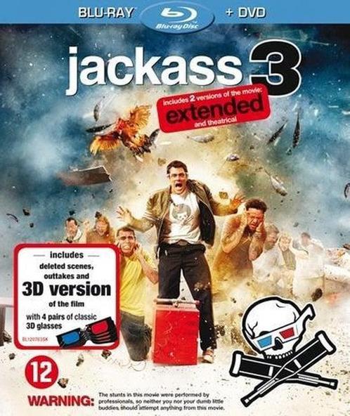 Jackass 3 extended edition ex-rental (blu-ray tweedehands, Cd's en Dvd's, Blu-ray, Ophalen of Verzenden