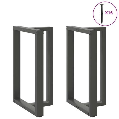 vidaXL Bartafelpoten 2 st T-vormig 60x35x(90-91) cm staal, Huis en Inrichting, Tafelonderdelen, Nieuw, Verzenden