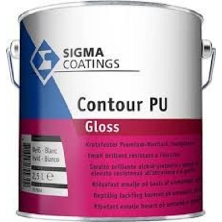 Sigma Contour PU Gloss / Sigma Hoogglans Houtlak Wit 2.5L, Doe-het-zelf en Bouw, Verf, Beits en Lak, Wit, Nieuw, Verzenden