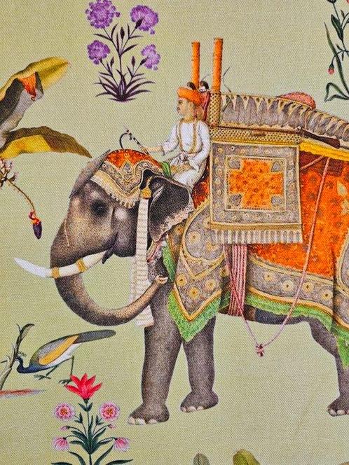 Tissu indien avec des éléphants majestueux Jaipur -, Antiek en Kunst, Kunst | Designobjecten