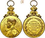 Vergoudete brons medaille 1927 Belgie: Albert I, 1909-1934:, Postzegels en Munten, Penningen en Medailles, Verzenden