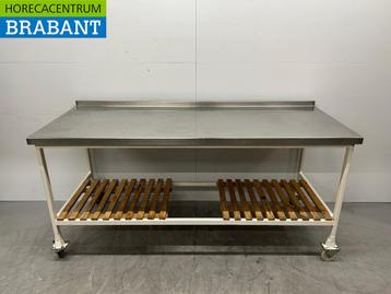 Verrijdbare Werktafel Tafel 200,5 x 81,5 x 95 cm Horeca, Ophalen of Verzenden, Nieuw in verpakking