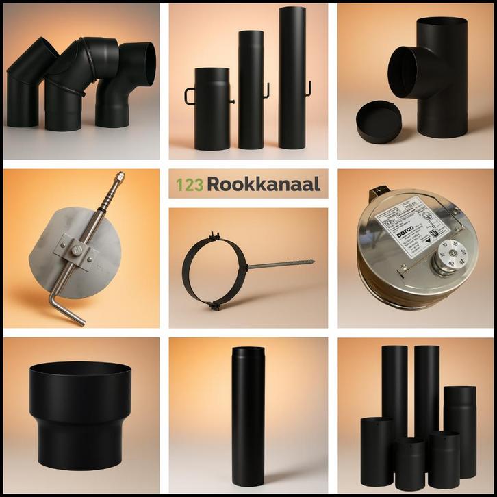 Kachelpijp enkelwandig (2 mm dikwandig) voor internetprijzen, Maison & Meubles, Poêles, Envoi