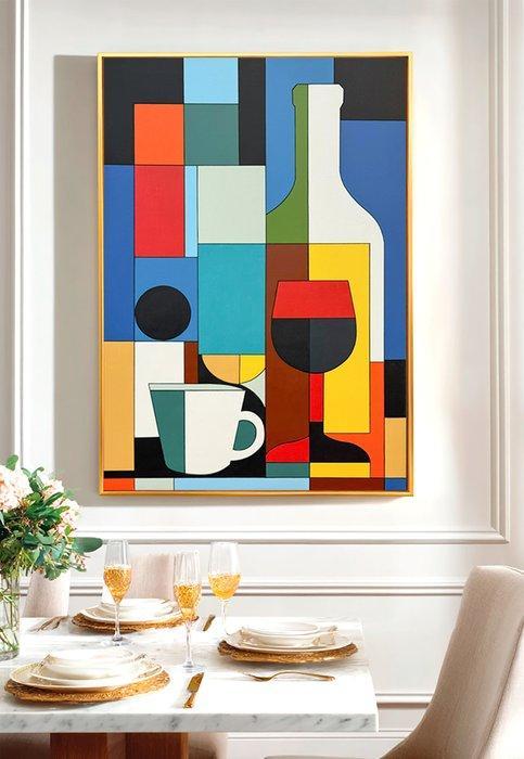 Alejandro Gonzalez - Bodegones Geométricos 58 - XL - (NO, Antiek en Kunst, Kunst | Schilderijen | Modern