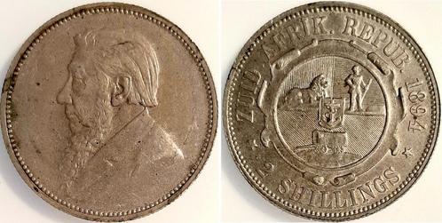 2 Schilling Sued Afrika 1894 f prfr zilver, Postzegels en Munten, Munten | Amerika, Verzenden