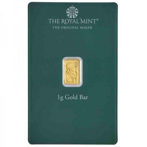 1 gram - Goud .999 - Royal Mint – Britannia Merry, Postzegels en Munten, Edelmetalen en Baren