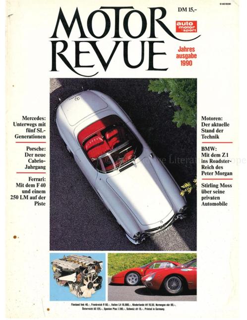1990 MOTOR REVUE JAARBOEK DUITS, Livres, Autos | Brochures & Magazines