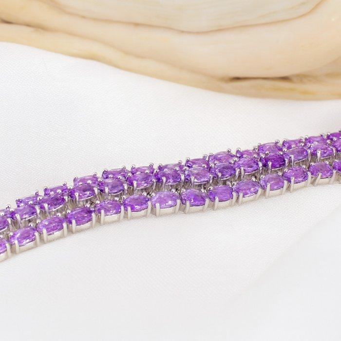 Zonder Minimumprijs - Armband Verguld, Zilver Amethist - 18K, Handtassen en Accessoires, Armbanden