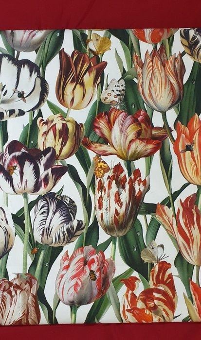 Tissu Floral Art Nouveau Exclusif - 300x280cm - Tulipes,, Antiek en Kunst, Antiek | Tapijten, Tafelkleden en Textiel