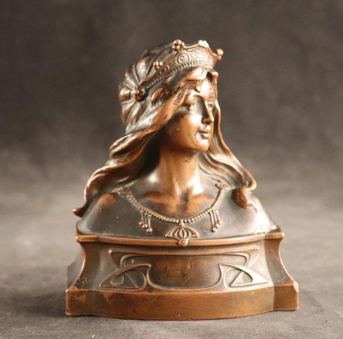 Art Nouveau - Renard (French) - Buste, Dame met diadeem - 12, Antiek en Kunst, Kunst | Designobjecten