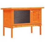 vidaXL Konijnenhok voor buiten met 1 verdieping hout, Dieren en Toebehoren, Verzenden, Nieuw