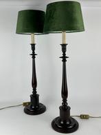 Lampe de table (2) - Acajou - Une paire de lampes en acajou, Antiek en Kunst