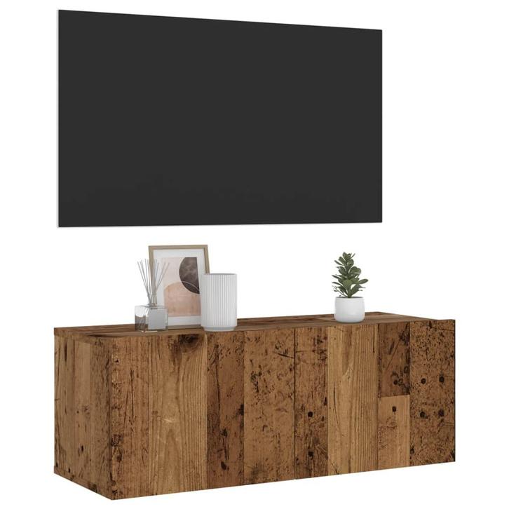 vidaXL Tv-wandmeubel 80x30x30 cm bewerkt hout oud, Huis en Inrichting, Kasten |Televisiemeubels, Nieuw, Verzenden