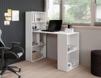 Meubella bureau Ward wit 120 cm 7 opbergvakken, Huis en Inrichting, Verzenden, Nieuw