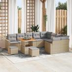 vidaXL Tuinbank Set 12 pcs Beige poly rattan, Tuin en Terras, Tuinsets en Loungesets, Verzenden, Nieuw