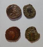 Oudheid Lot de monnaies 4 romaines et 6 Potin celtes (Zonder, Postzegels en Munten