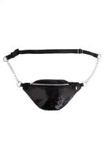 Heuptasje Pailletten Zwart Heuptas Sequin Crossbody Tas Glit, Ophalen of Verzenden, Nieuw, Zwart