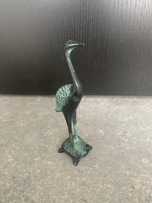 onbekend - Figuur - Kraanvogel op schildpad - Brons, Antiek en Kunst, Curiosa en Brocante