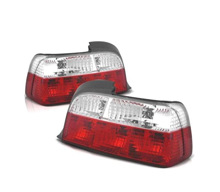 FEUX ARRIÈRE BMW E36 COUPÉ ROUGE CHROMÉ, Auto-onderdelen, Verlichting, Verzenden