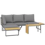 TRUUSK Acaciahout Tuinmeubelset - 6 Personen - L-vormige Tui, Tuin en Terras, Verzenden, Nieuw
