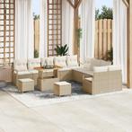 vidaXL 13-delige ligzetel set met kussens in beige poly, Tuin en Terras, Verzenden, Nieuw