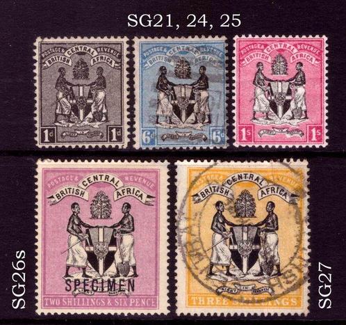 Afrique Centrale Britannique 1895 - ensemble - Stanley, Postzegels en Munten, Postzegels | Europa | UK