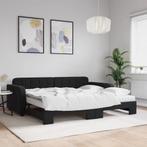 vidaXL Slaapbank onderschuifbed en matrassen 90x200 cm, Huis en Inrichting, Verzenden, Nieuw
