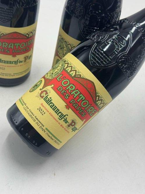 2022 lOratoire des Papes - Châteauneuf-du-Pape - 3 Flessen, Verzamelen, Wijnen