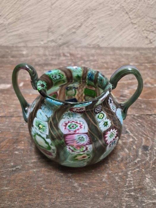 Murano - F.lli Toso - Vaas - Murrine Millefiori - Glas, Antiek en Kunst, Antiek | Glaswerk en Kristal