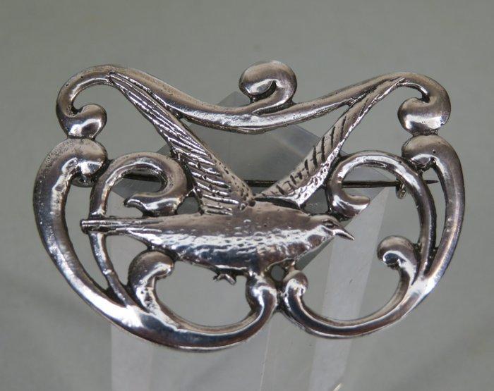 Zonder minimumprijs - Broche 3 vogel broches (1 x Gebr. van, Handtassen en Accessoires, Antieke sieraden