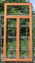 afzelia houten raam , chassis , venster 137 x 285, Nieuw, Raamkozijn, Ophalen of Verzenden, 75 tot 150 cm