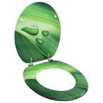 vidaXL Toiletbril met deksel waterdruppel MDF groen, Doe-het-zelf en Bouw, Verzenden, Nieuw