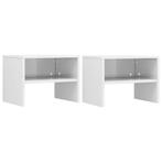 vidaXL Nachtkastjes 2 st 40x30x30 cm bewerkt hout hoogglans, Huis en Inrichting, Slaapkamer | Nachtkastjes, Verzenden, Nieuw