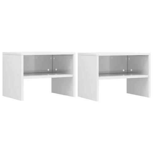 vidaXL Nachtkastjes 2 st 40x30x30 cm bewerkt hout hoogglans, Huis en Inrichting, Slaapkamer | Nachtkastjes, Nieuw, Verzenden
