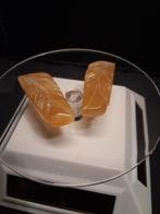 Natural Fluorite - yellow - pair of leaves - 80 ct - handcar, Verzenden